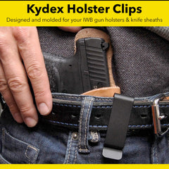 HolsterBuilder clip side mount for versatile IWB setup and adjustable retention.