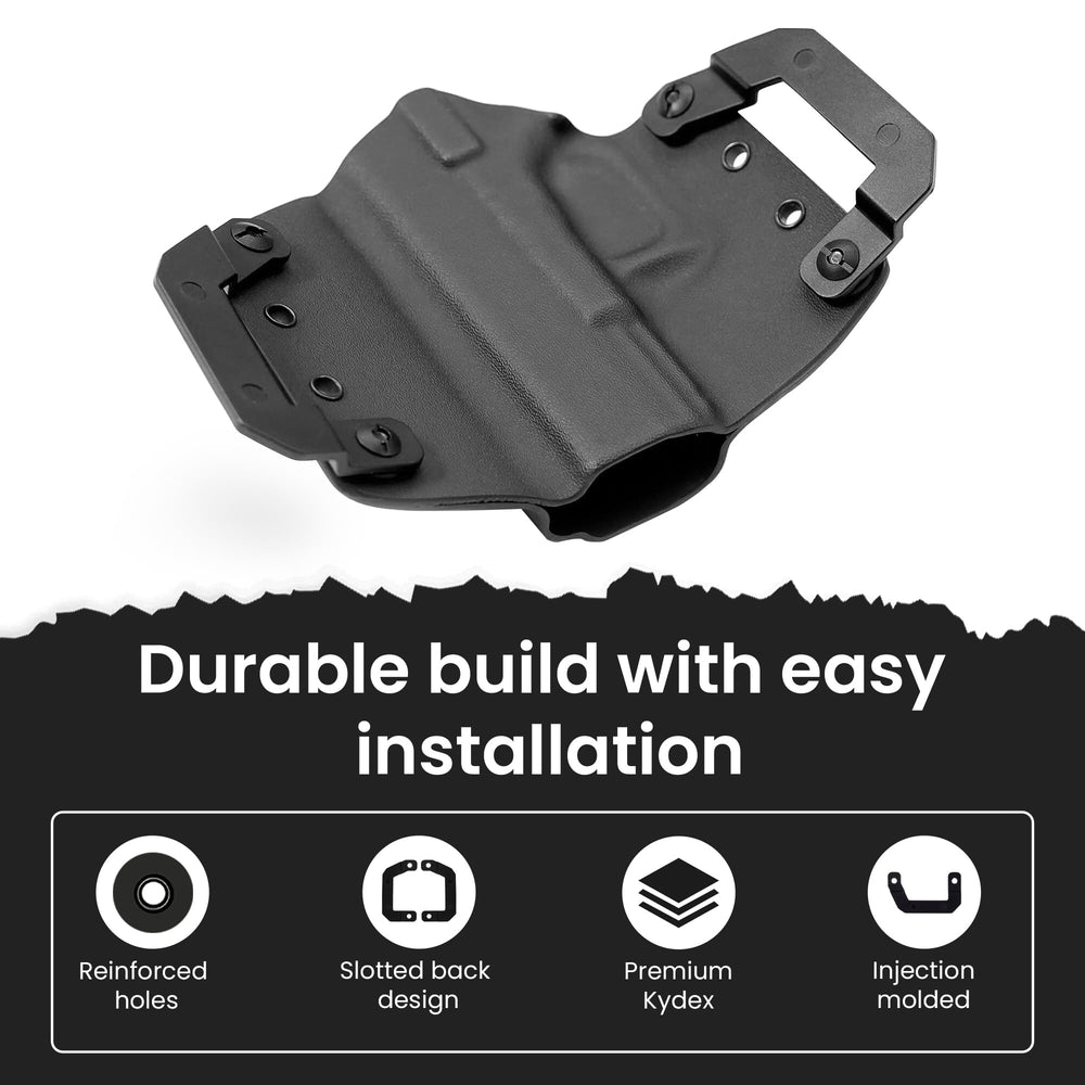 HolsterBuilder Pancake Wings use premium Kydex for long-lasting performance.