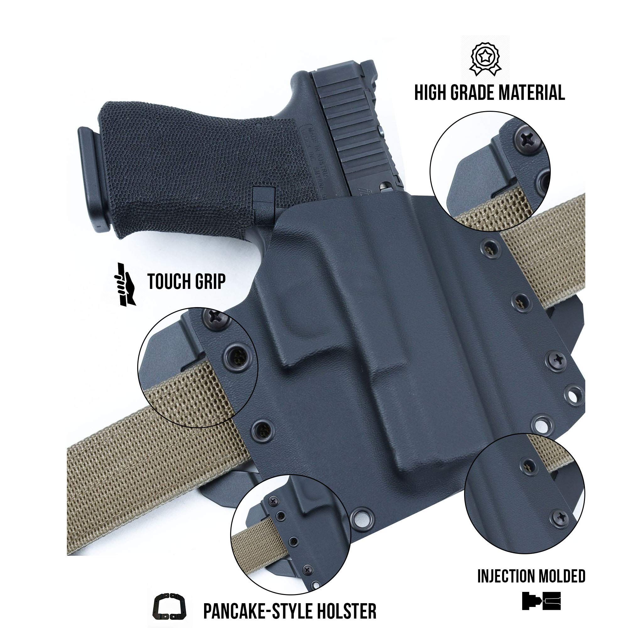 HolsterBuilder Secure attachment kit keeps holster firmly aligned.