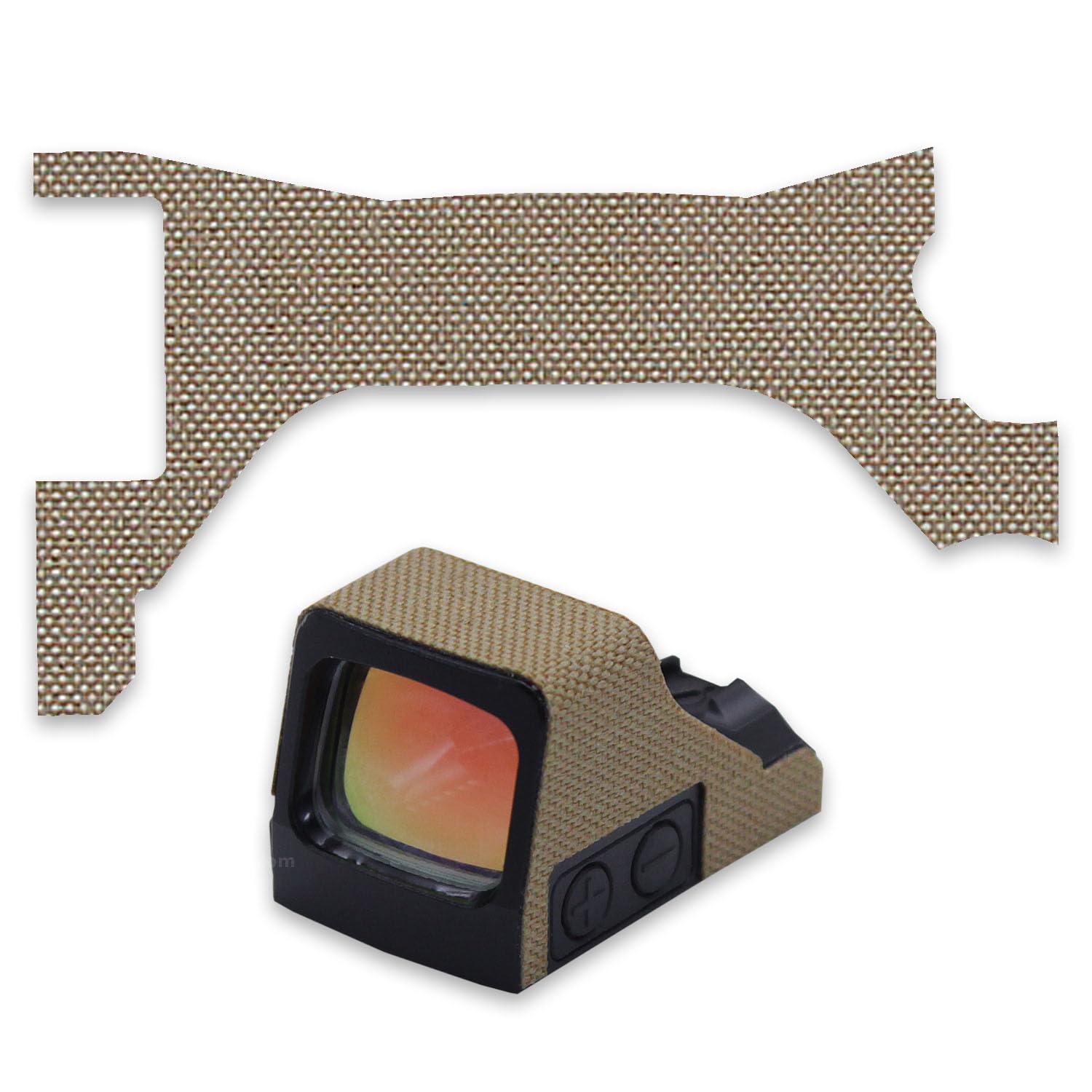 EDC Wrap mounted on Holosun 407K in Desert Tan shows low-profile protection.