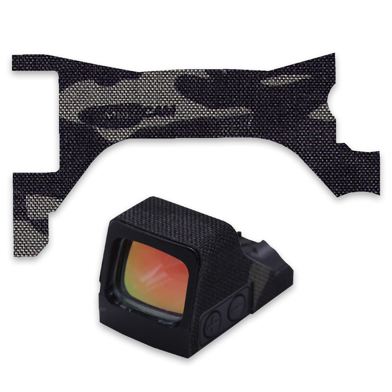 MULTICAM Black tactical finish complements gear for field use