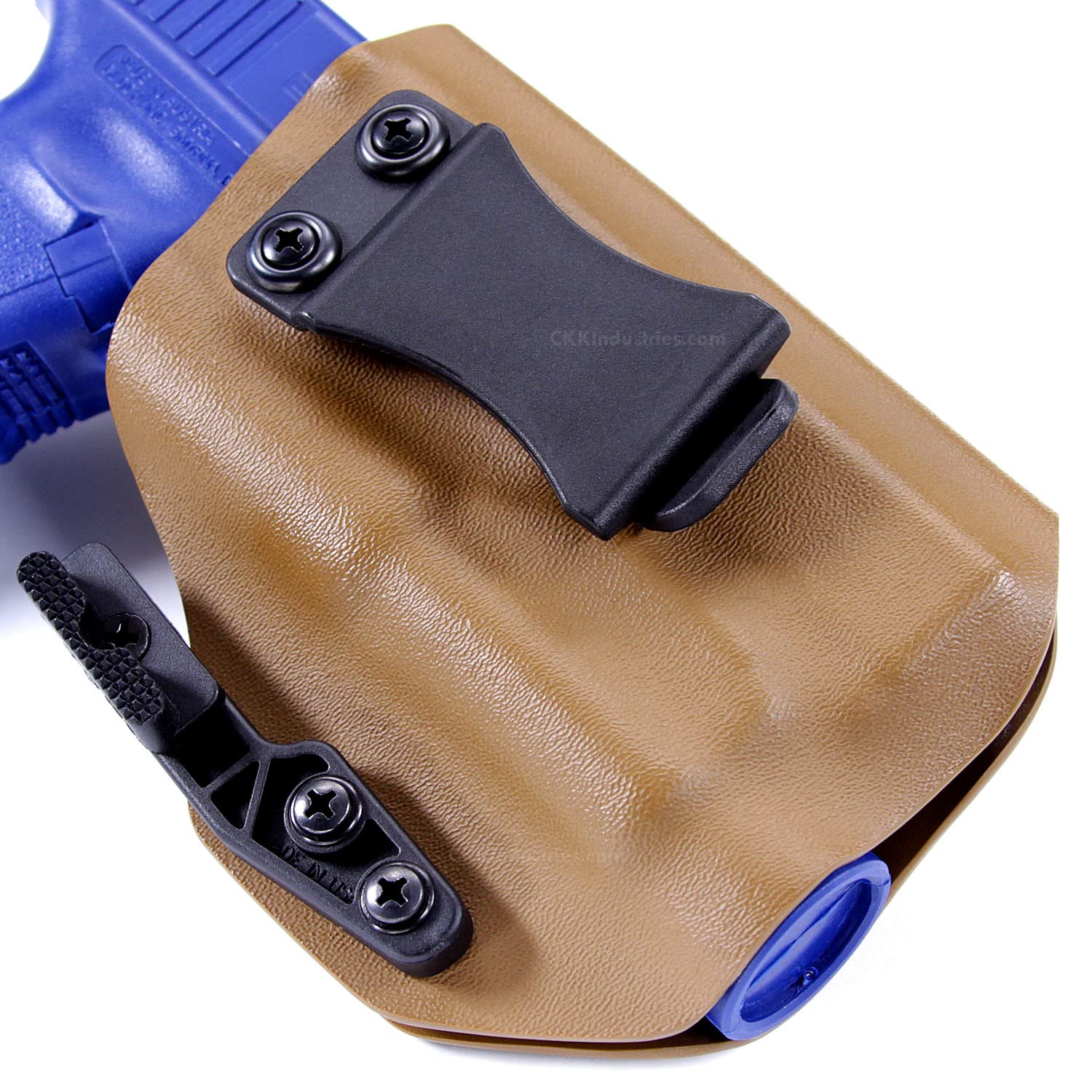 Holstex FOMI clip with retention tab for secure attachment