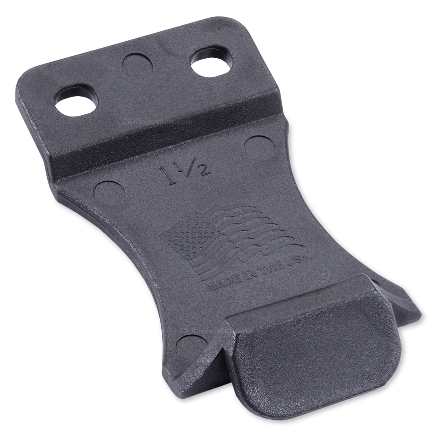 Holstex KYDEX belt clip with cant adjustment fits 1.50 inch belts securely.