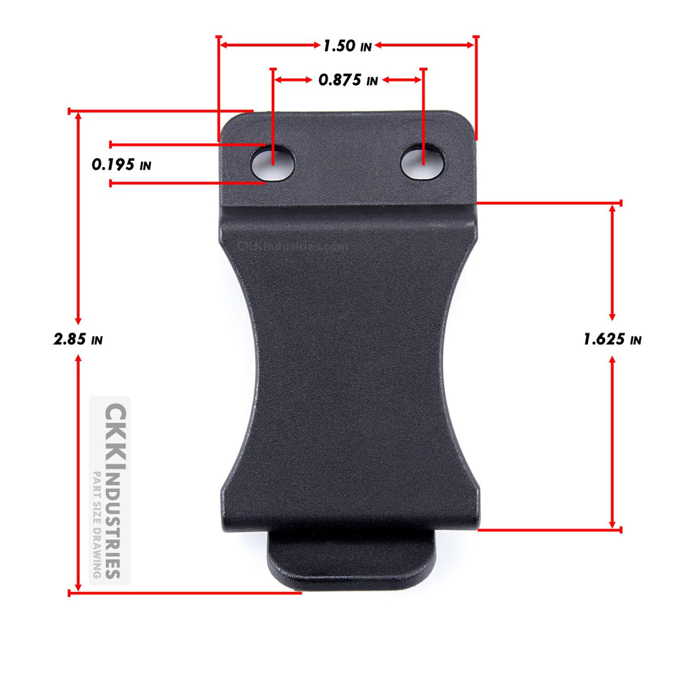 USA-made Holstex clip supports reliable, local craftsmanship and quality.