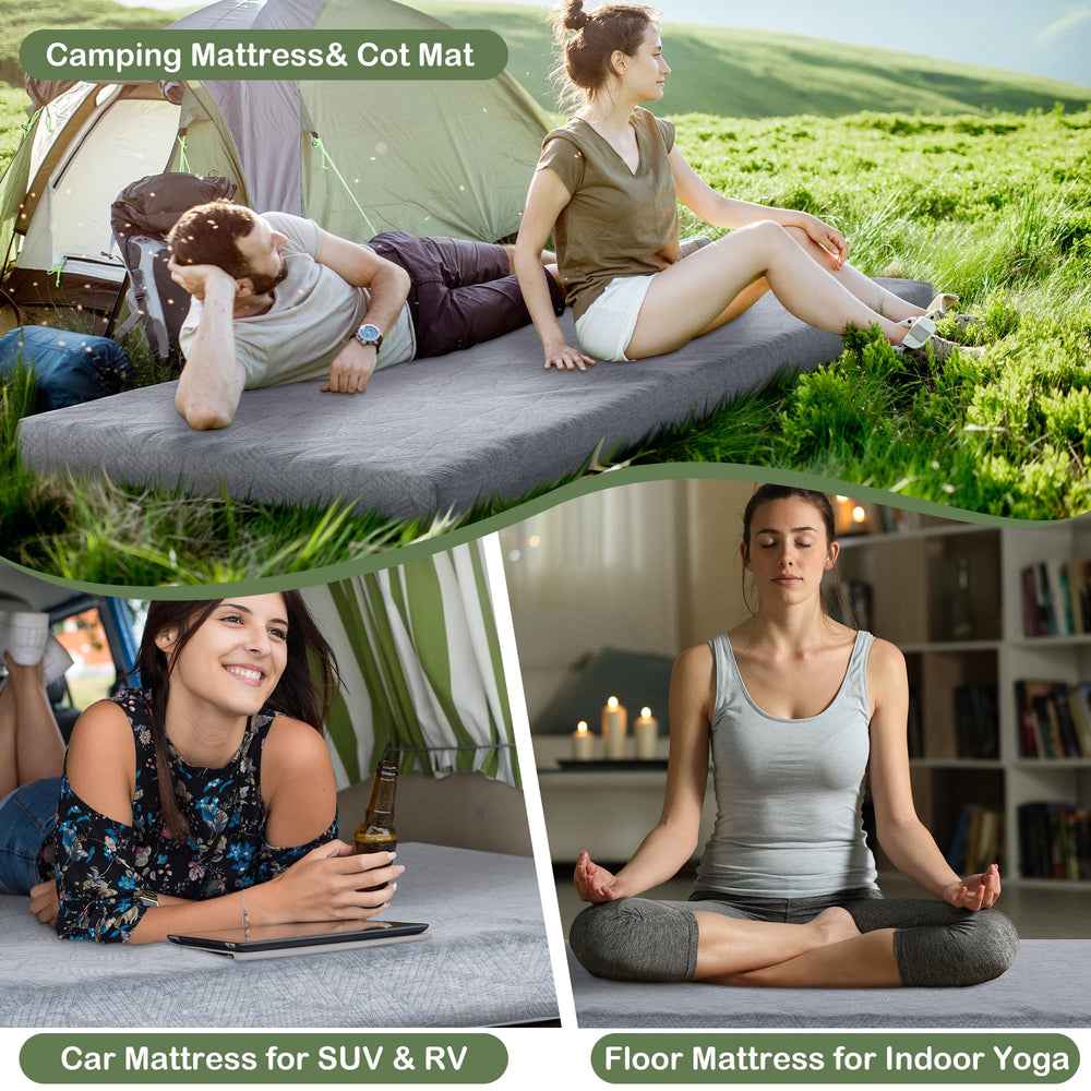 HOMBYS knitted cover provides a soft surface for comfortable nights.
