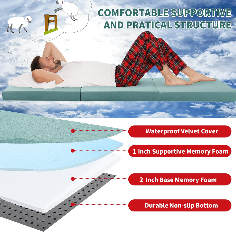 HOMBYS waterproof velvet cover protects foam in damp conditions