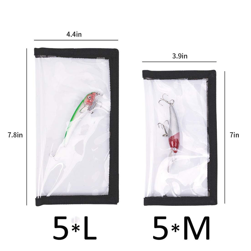 Close-up of lure wraps with clear PVC