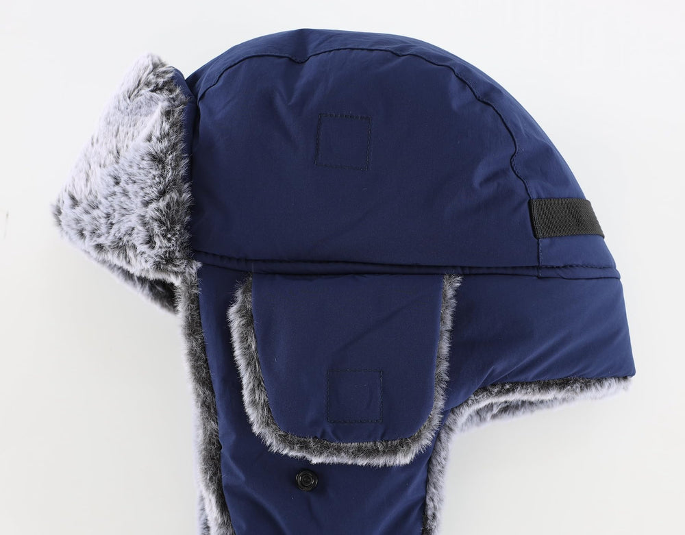 Home Prefer navy blue alpha one-size trapper hat for outdoor warmth