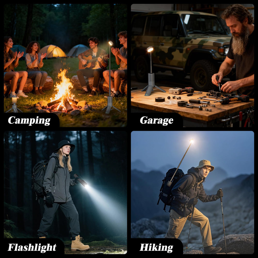 HOMECHOOSE camping light brightness modes for cozy nights or bright work tasks