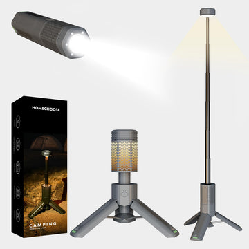 HOMECHOOSE telescopic camping light extended for versatile hands-free outdoor illumination