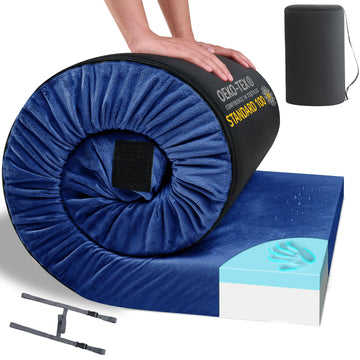 HomeMate memory foam camping twin-xl mattress pad for enhanced sleep on outdoor trips.