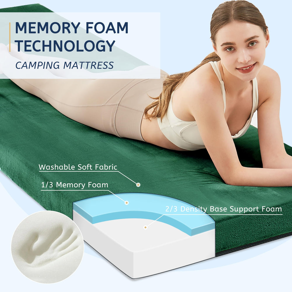 Homemate roll-up camping mat compact storage ready for easy packing.