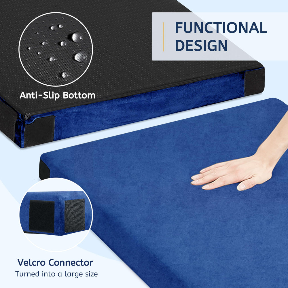 Homemate velcro connectors secure pad to tents or cots for stability