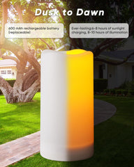 Homemory solar candles with sensor dusk-to-dawn for hands-free lighting.
