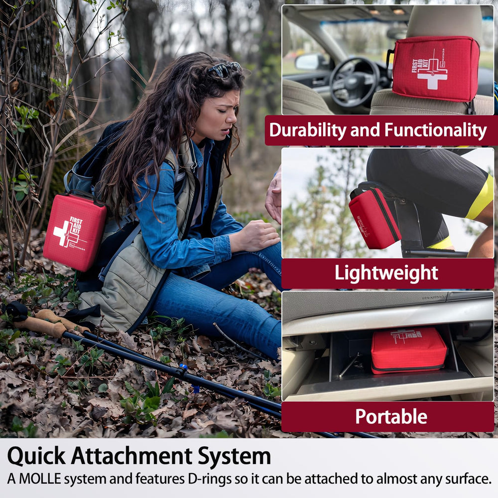 Homestockplus first aid kit interior contents organized for efficient care.