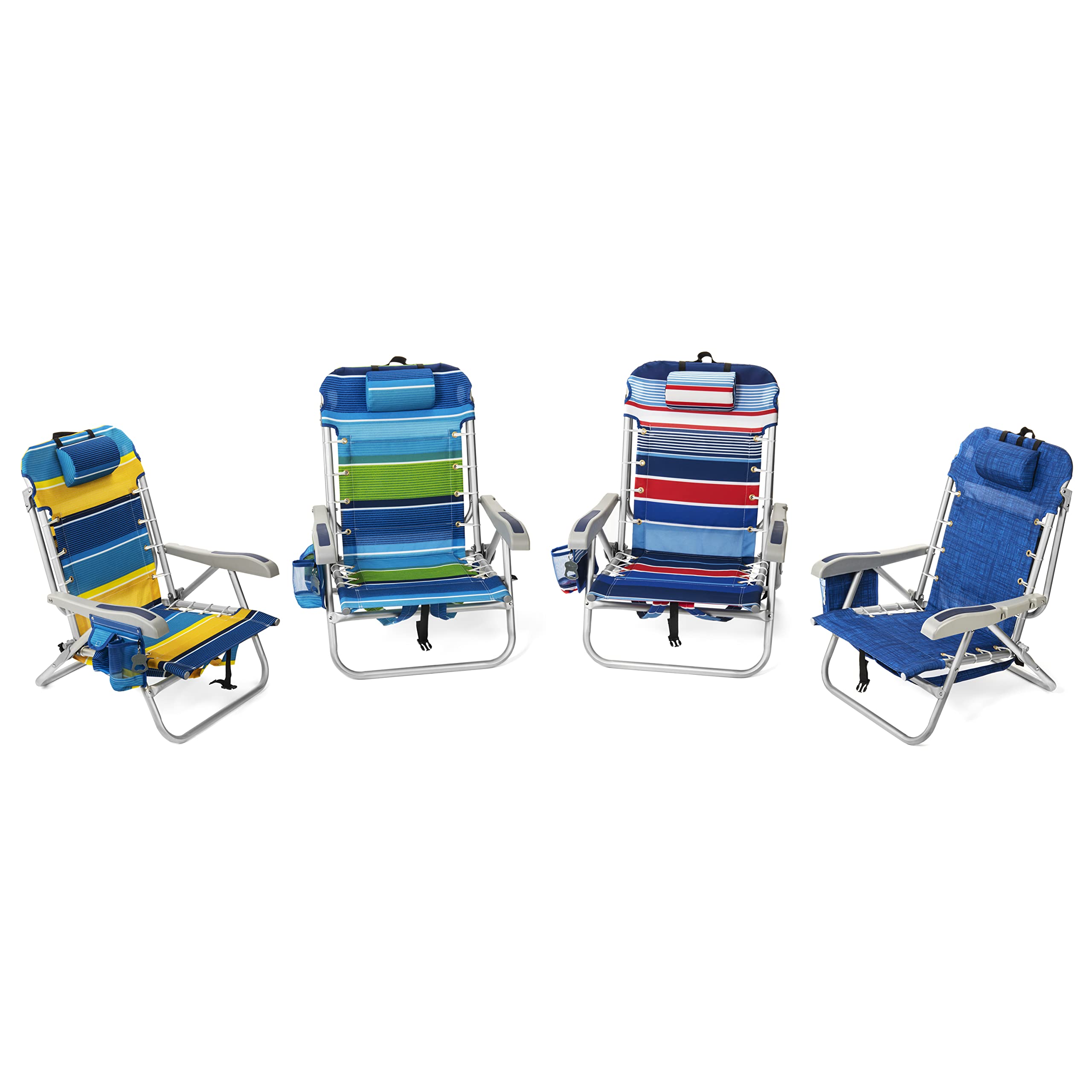 Homevative Cooler+ Beach Chair folds compactly for storage in cars or closets.