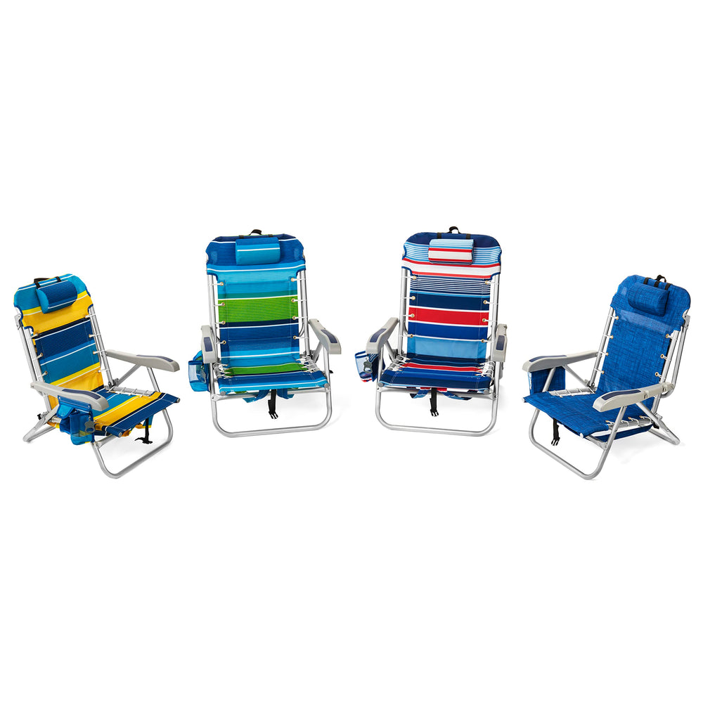 Homevative Cooler+ Beach Chair folds compactly for storage in cars or closets.