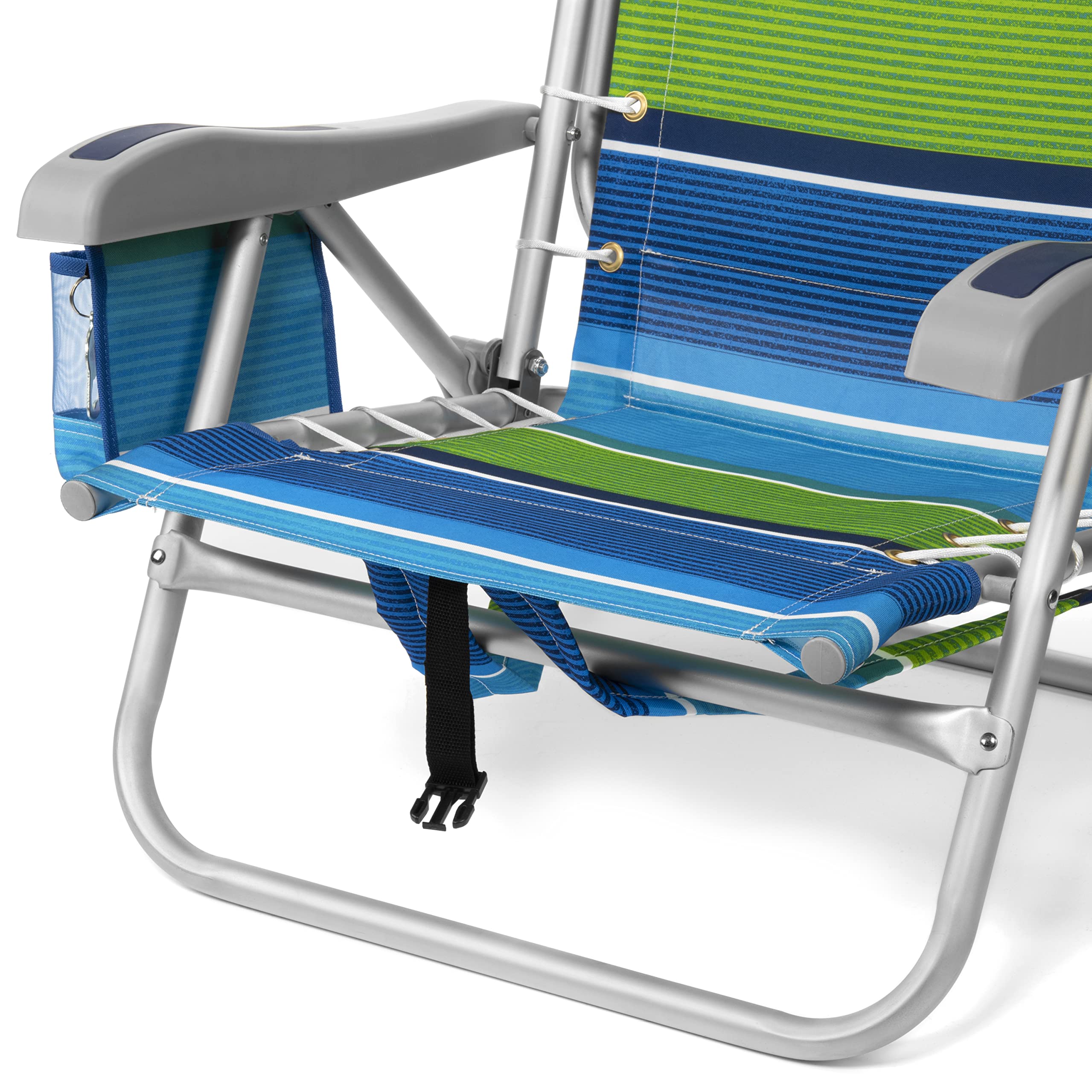 Lace-up seat suspension on Homevative chair, adds comfort during extended seating.