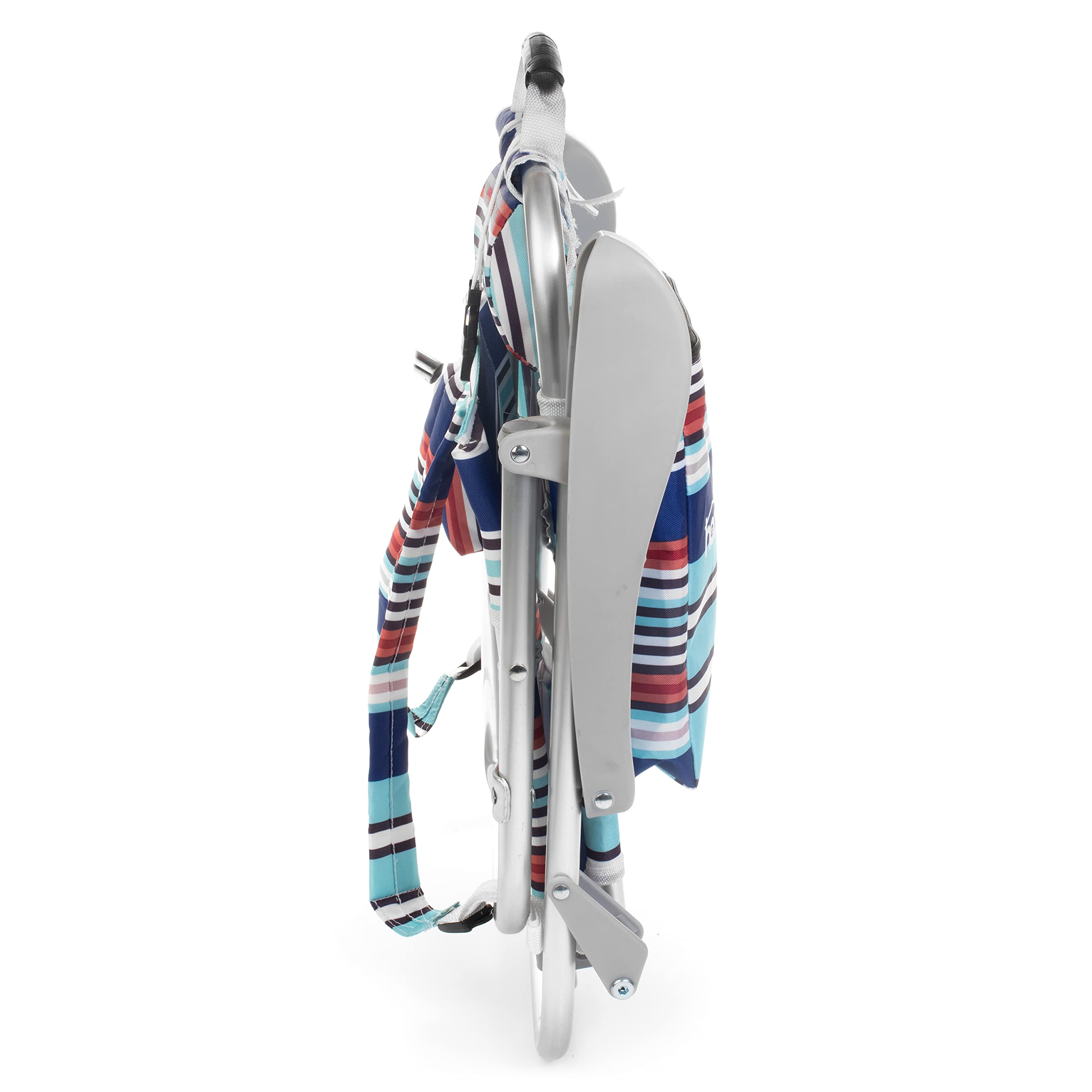 Homevative Kids folding beach chair aluminum frame delivers lightweight durability.