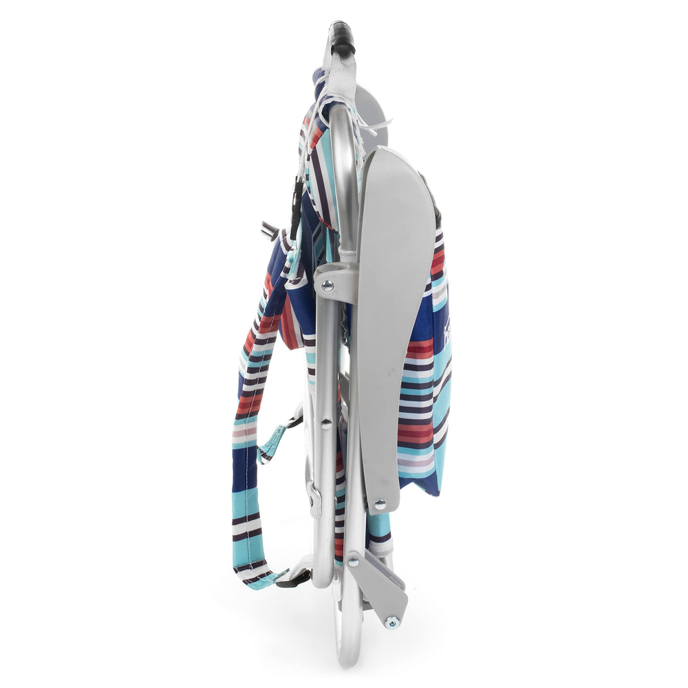 Homevative Kids folding beach chair aluminum frame delivers lightweight durability.