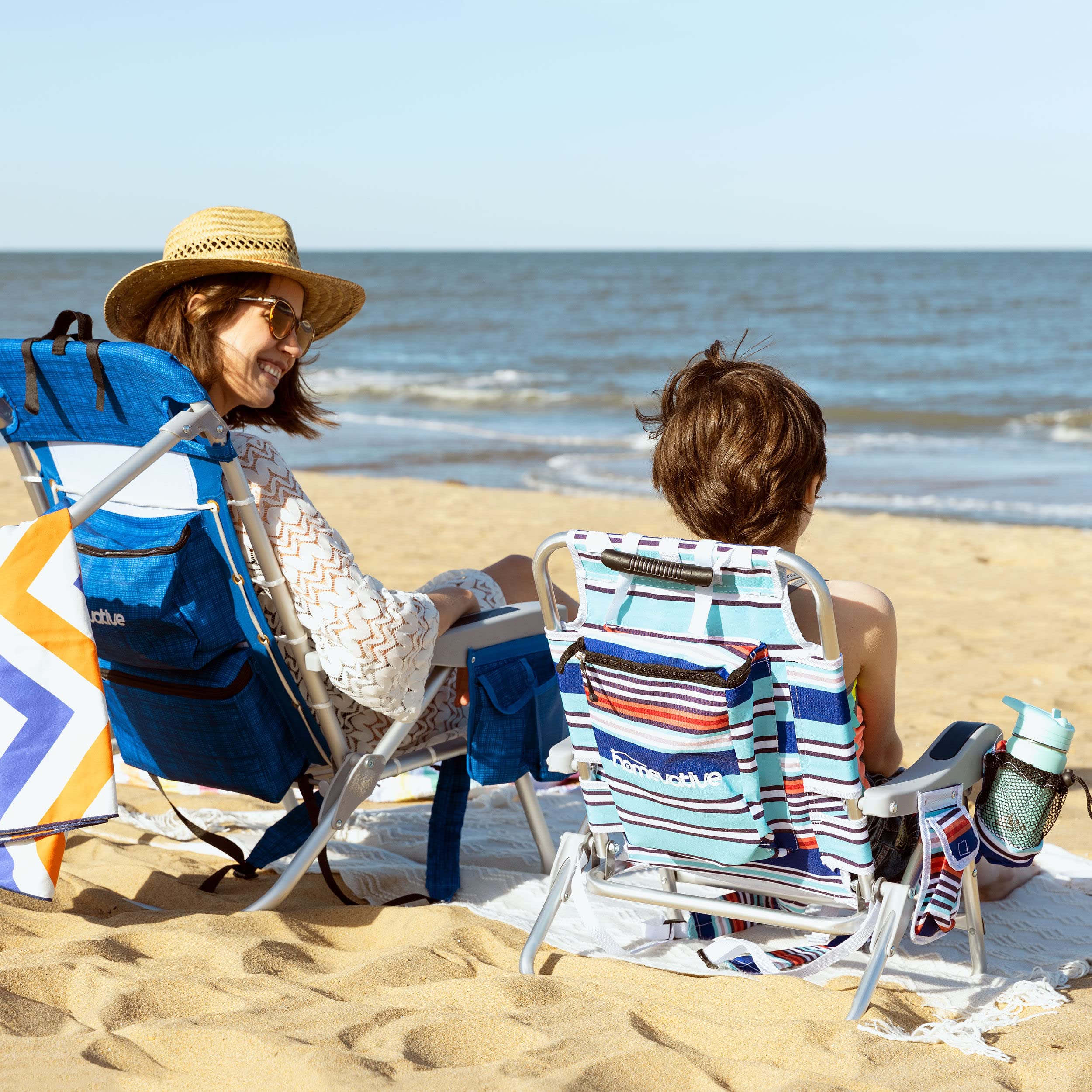 Homevative Kids folding beach chair weighs 4.5 lbs for easy portability.