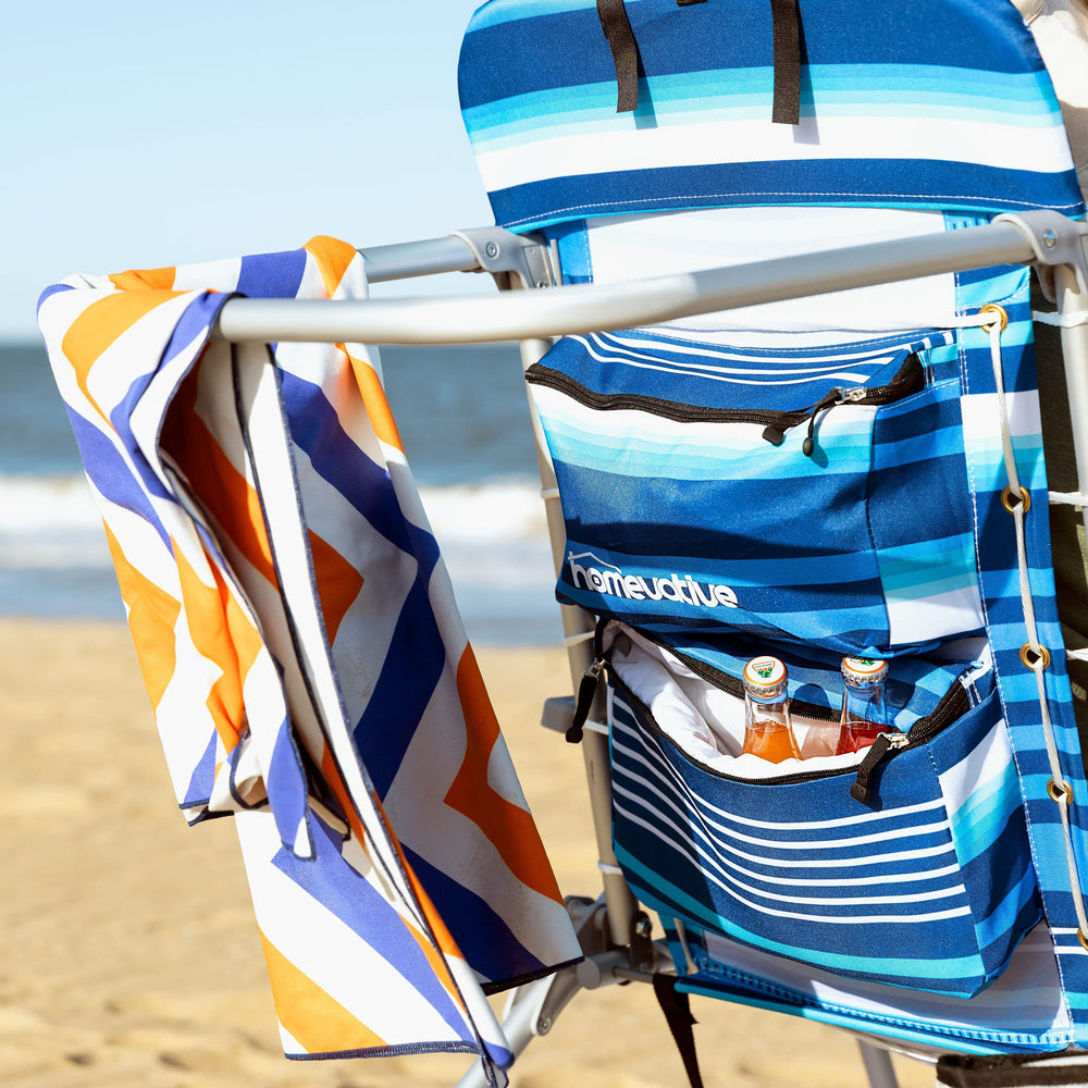 Homevative multiple reclining positions support sunbathing or lounging.