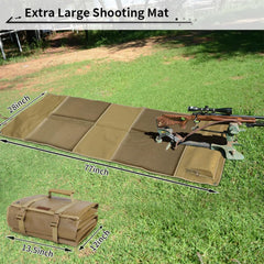 HOMEYA shooting mat 77x28 showcases generous space for shooters of all sizes.