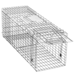 HomGarden 32-inch live animal trap closed-door view for secure capture.