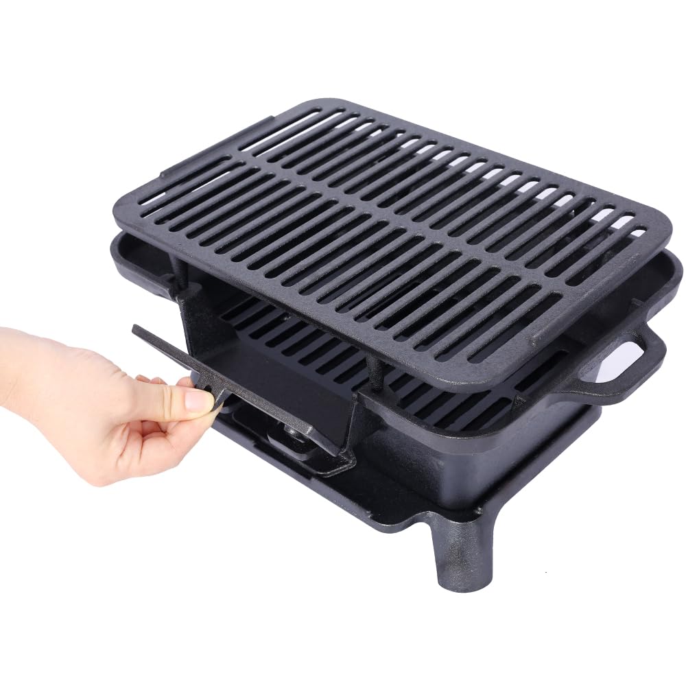 100% enameled cast iron in Homonova grill delivers heat retention