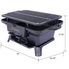 Homonova hibachi grill on a tabletop for convenient outdoor cooking