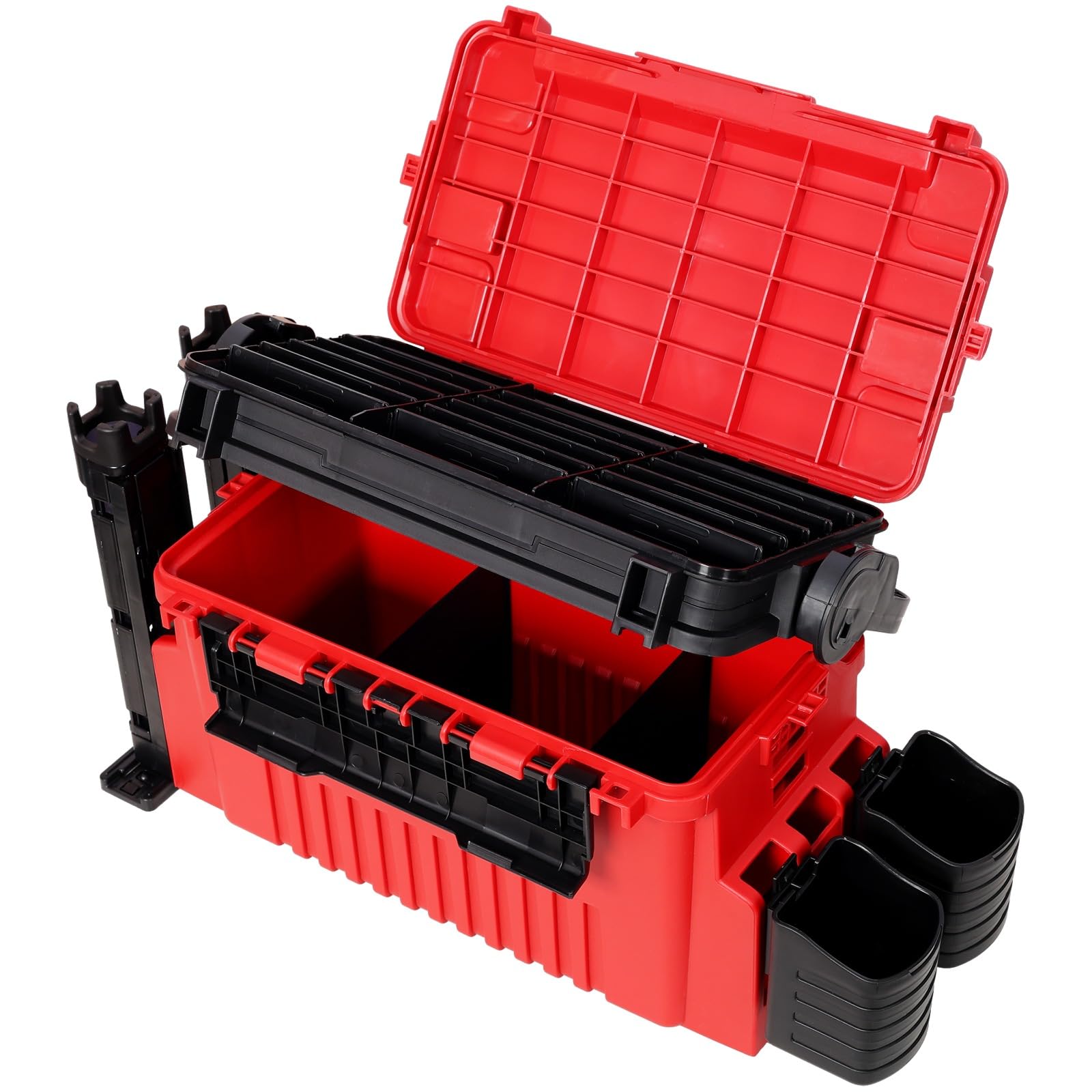 Homonova 11L capacity demonstrates ample space for lures and hooks.