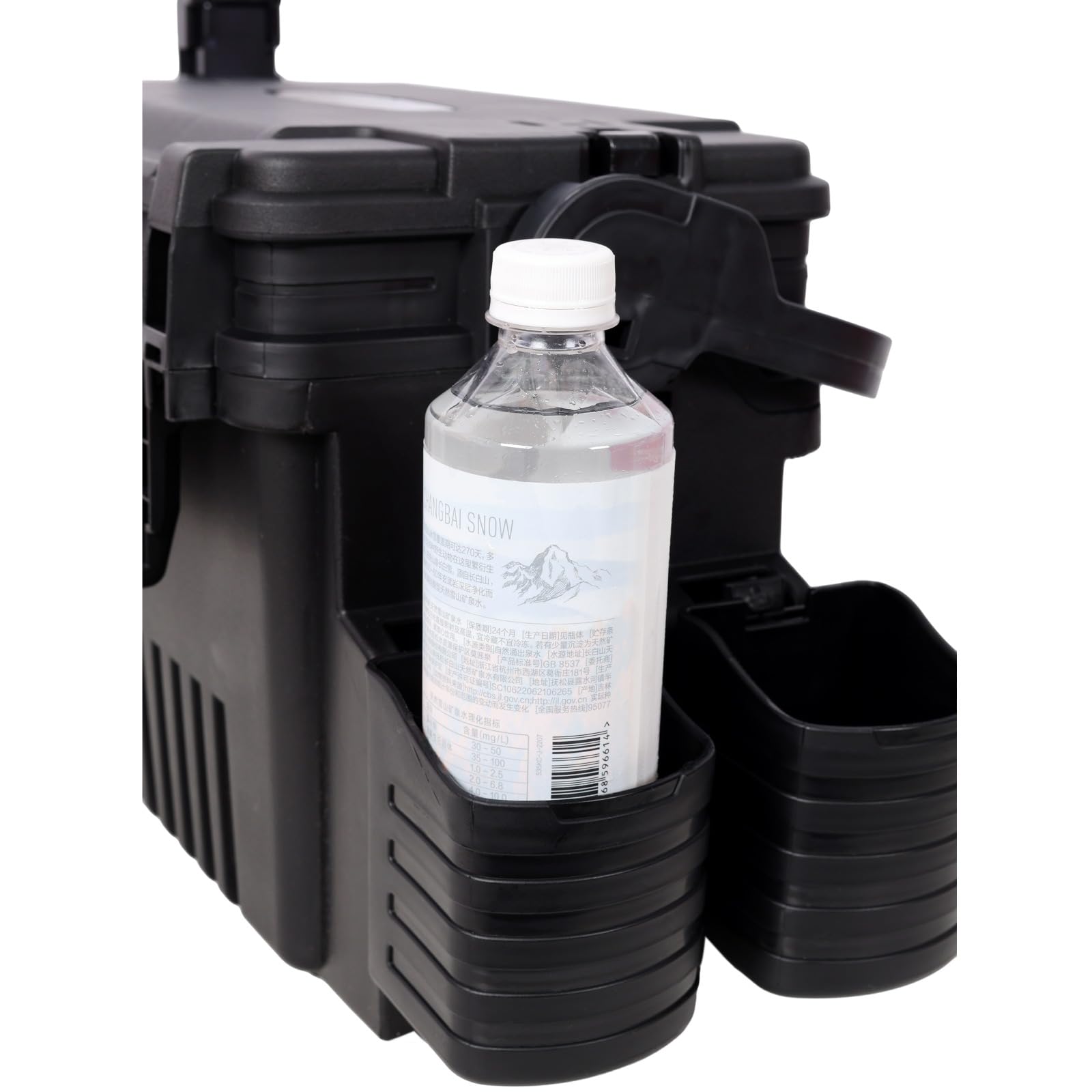 Homonova Dual-layer Tackle Box waterproof lid keeps gear dry on water trips.