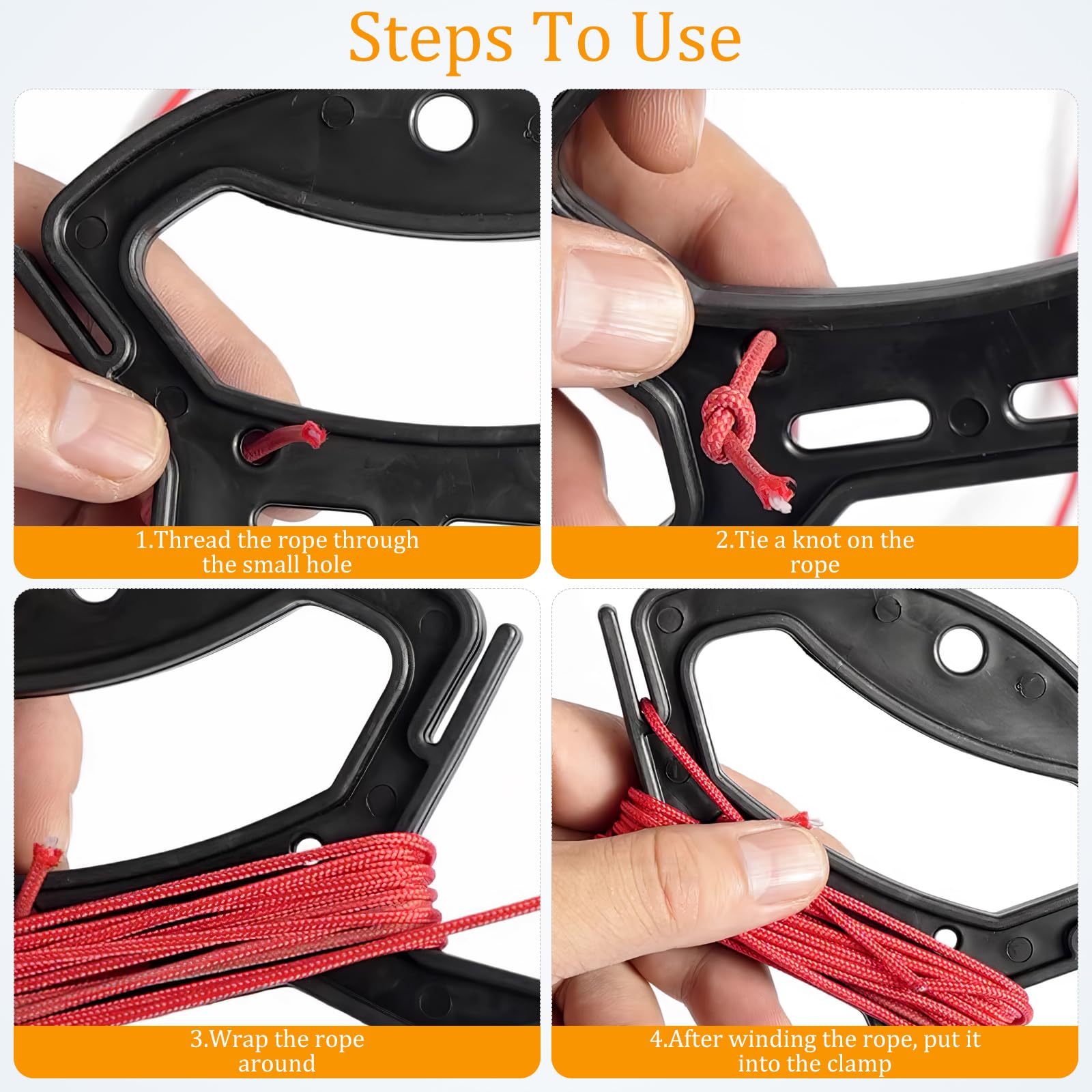 Homoyoyo tangle-free winding aids quick deployment of lines and rope.