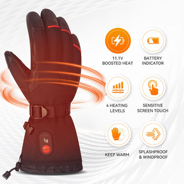Hompres heated gloves touchscreen fingertips allow phone use without removing gloves.
