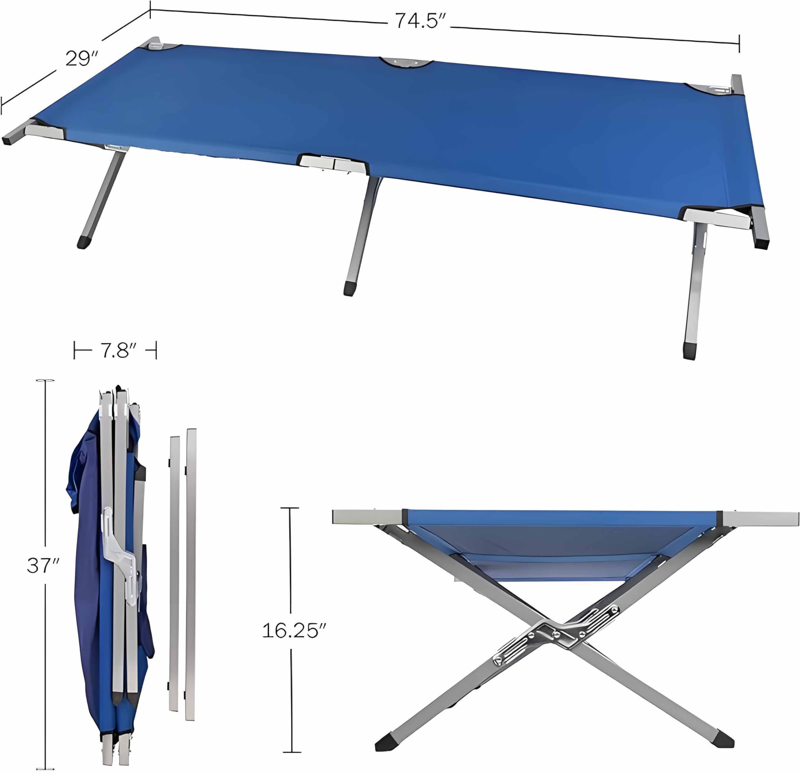 HOMSUPPLIE'S outdoor cot on campsite provides comfortable sleeping surface.