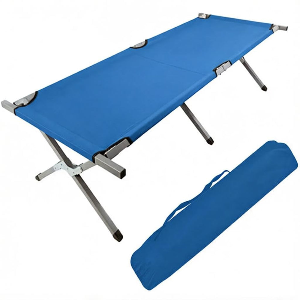 HOMSUPPLIE'S folding camping cot assembly in minutes for quick outdoor setup.