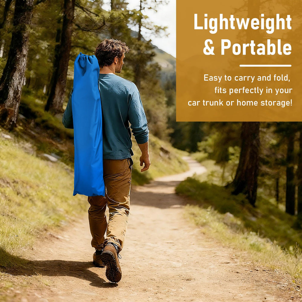 HOMSUPPLIE'S sturdy steel frame and rubber feet protect tent floors.