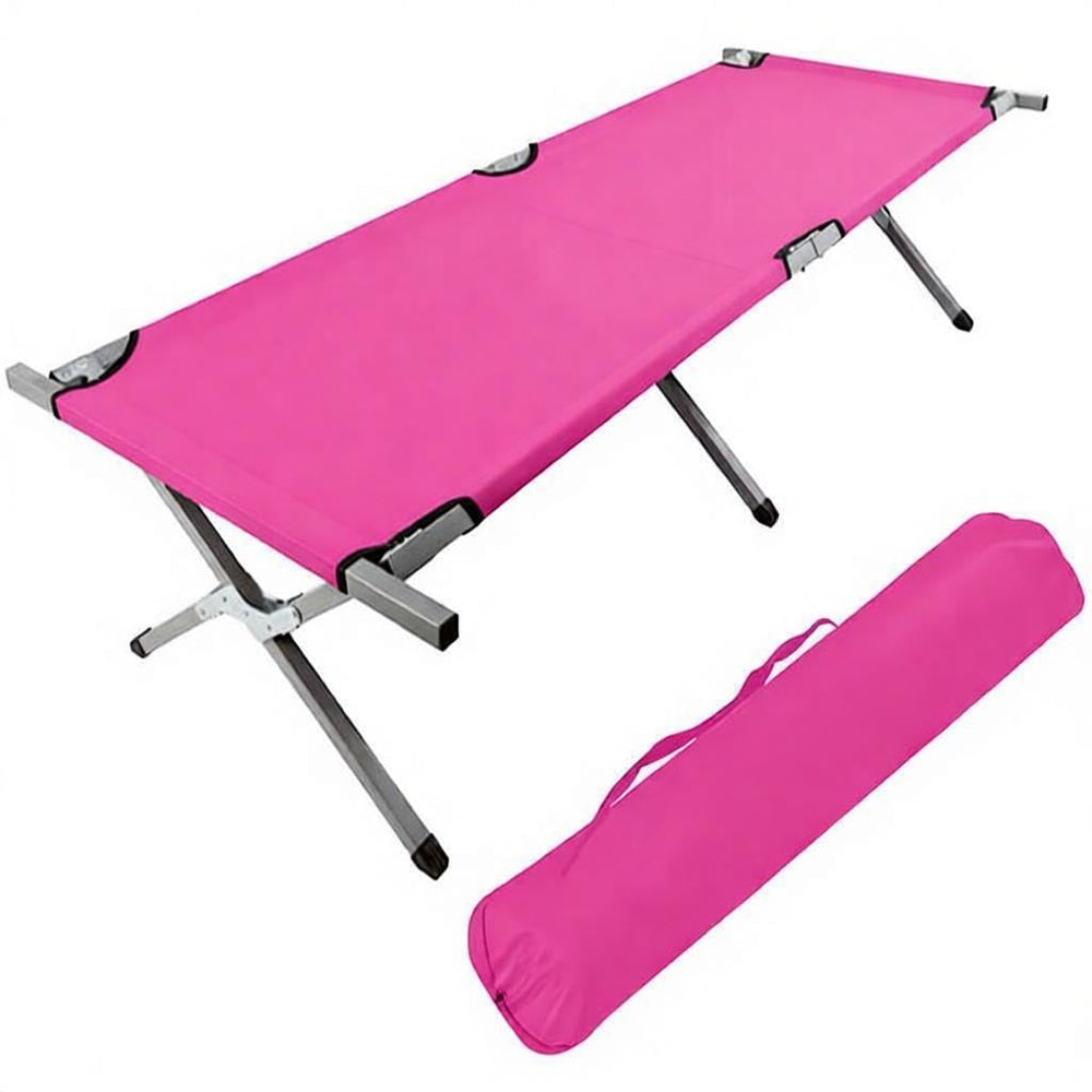 HOMSUPPLIE'S folding camping cot assembled quickly for solo campers