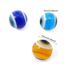 Eye shape fishing beads 10mm plastic mixed colors