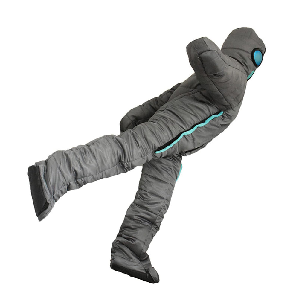 Hondony wearable sleeping bag humanoid design enables easy in-and-out access.