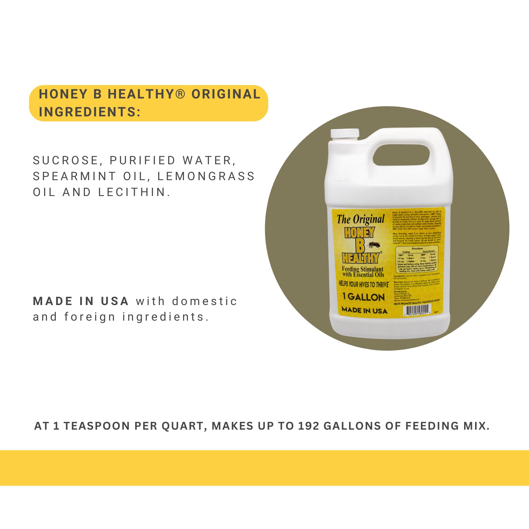 Honey B Healthy drench method application shown on brood area for weaker colonies