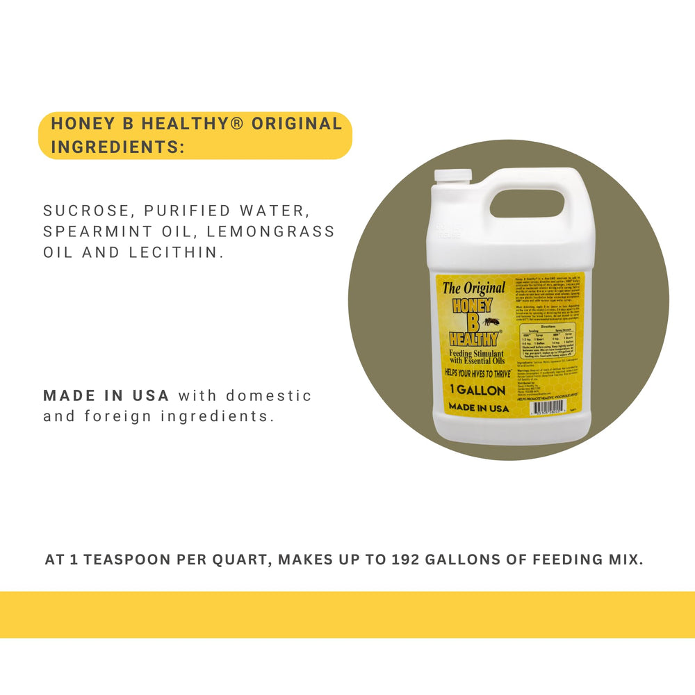 Honey B Healthy drench method application shown on brood area for weaker colonies