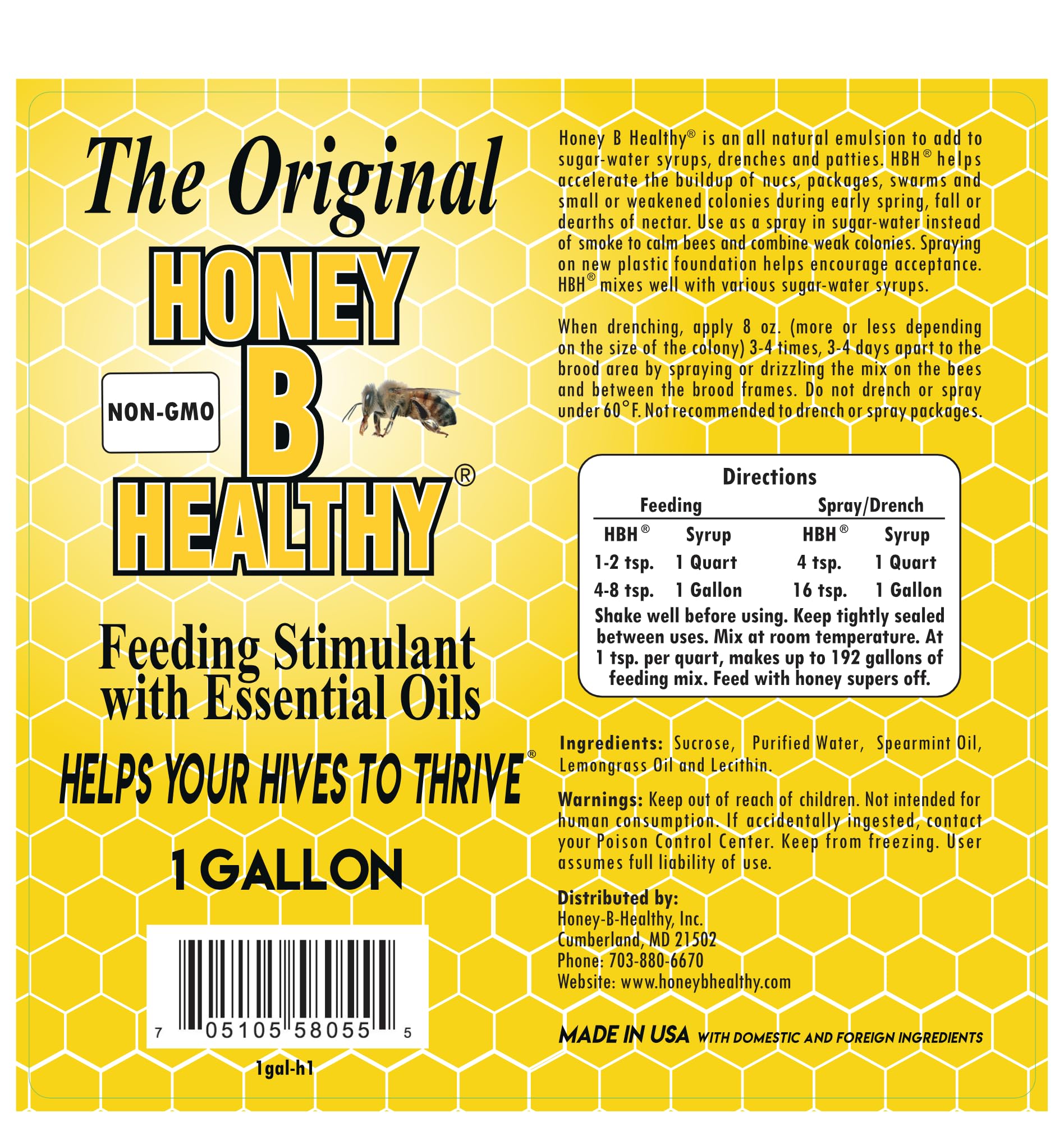 Honey B Healthy Made in USA lab quality from a licensed facility