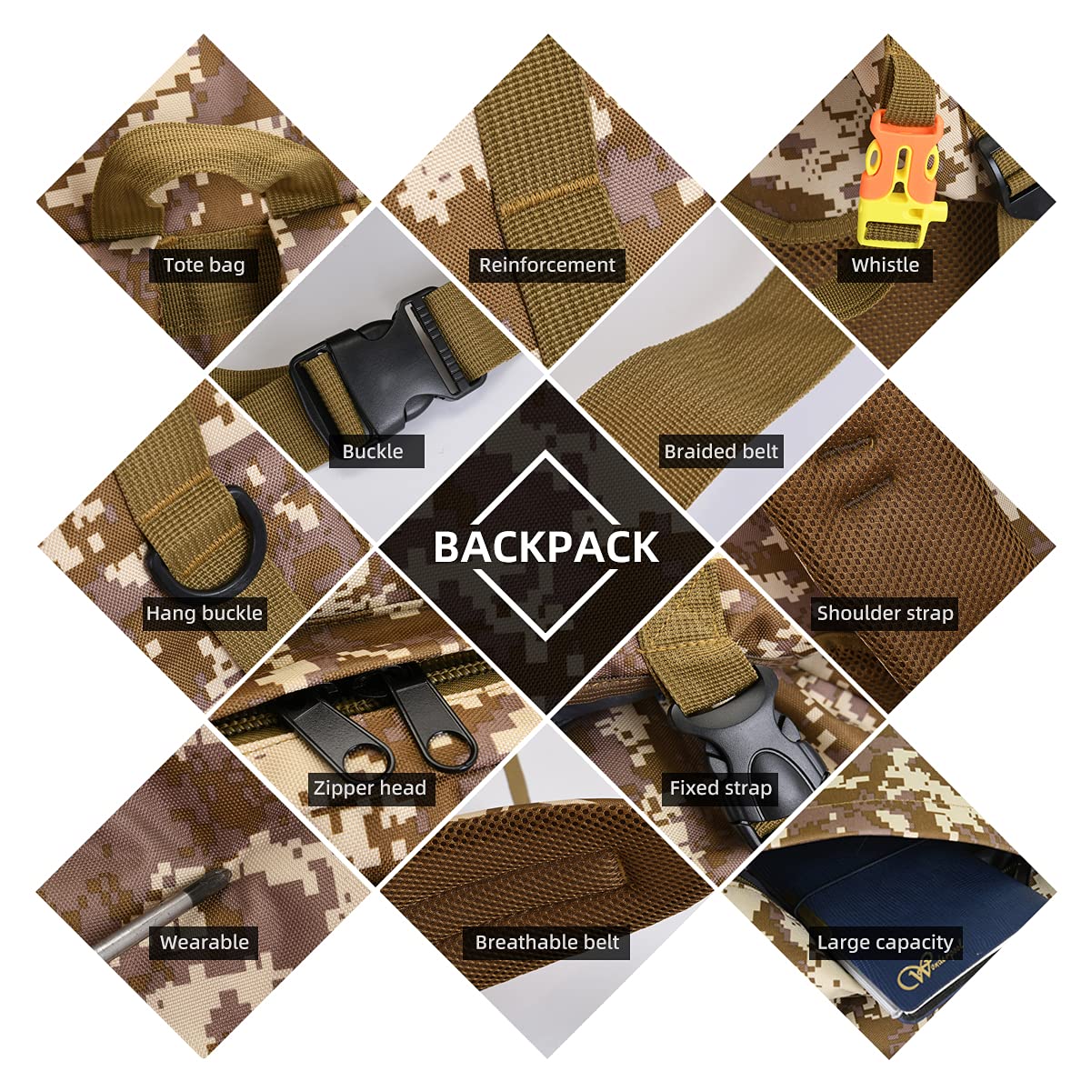 HongXingHai 100L backpack dimensions and weight illustrate travel-friendly sizing.