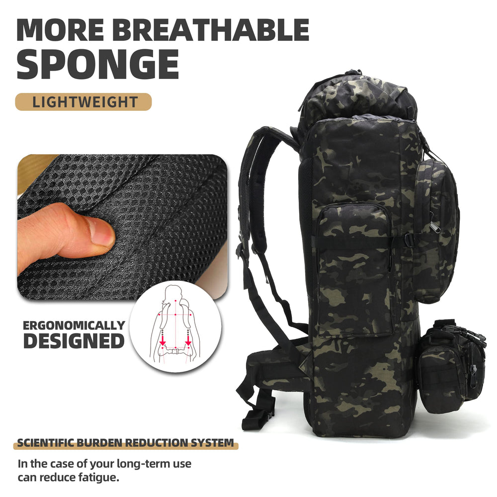 HongXingHai 100L backpack dimensions and weight highlight travel-friendly packing.