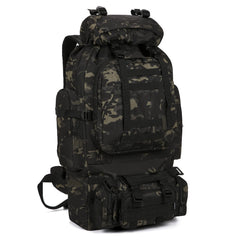 HongXingHai 100L backpack front view shows ample camping capacity.