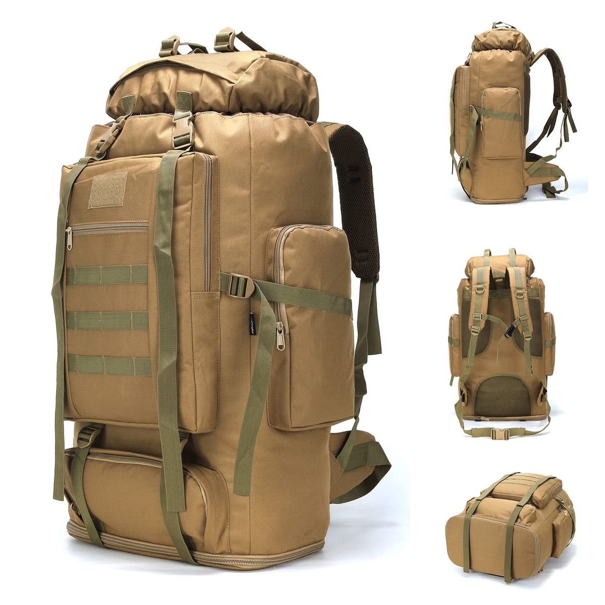 HongXingHai 100L backpack main view shows expansive storage for multi-day trips.