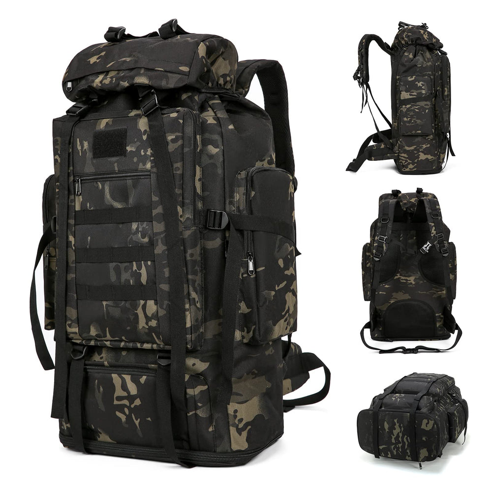 HongXingHai 100L backpack front view highlighting large capacity for multi-day trips