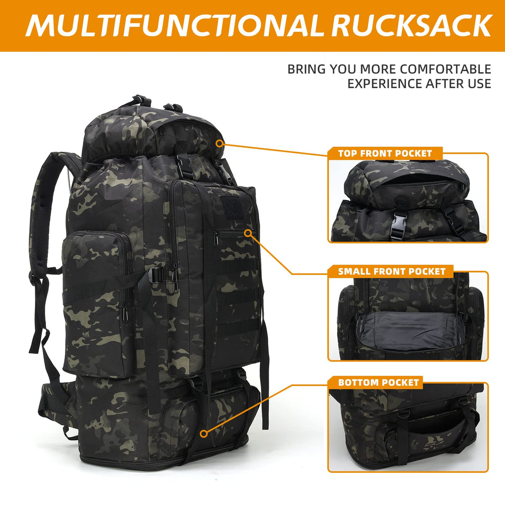 HongXingHai 100L backpack zipper detail demonstrating durability