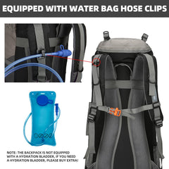 HongXingHai 70L backpack adjustable shoulder straps for a customized fit.